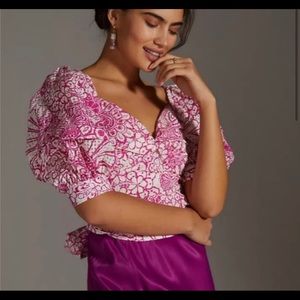 Maeve by Anthropologie Puff Sleeve Blouse size M